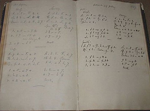 Diario de Schumann con anotaciones de finales