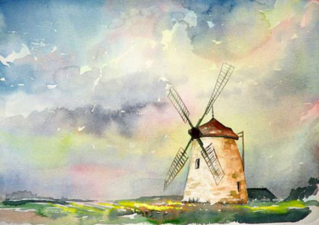 Pintura de Molino de Viento