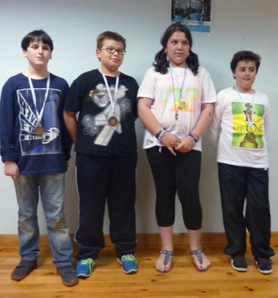 X Torneo Xadrez Os Tilos. 2013. Podium Sub 12