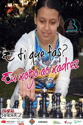 Wafae jugadora de la escola luguesa de xadrez