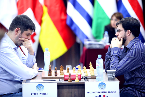 Peter Sviidler con Maxime Vachier-Lagrave