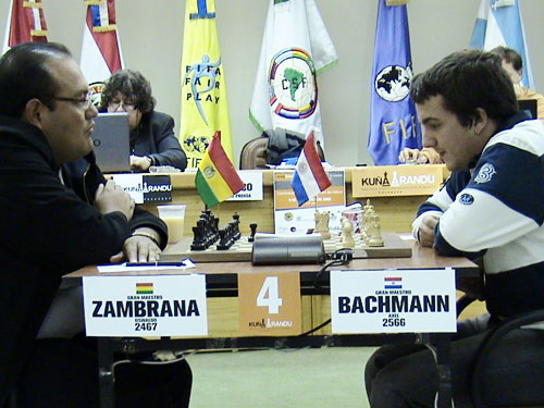GM paraguayo Axel Bachmann vs GM boliviano Oswaldo Zambrana