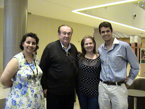 Estela Asilvera, Nicolás Leoz Presidente de la Confederación Sudamericana de Fútbol, Nilda Cardozo y Diego Londoño