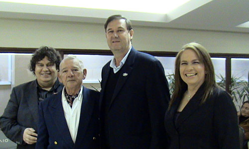 Z F Luis Fretes, ex Pte de la Federación Paraguaya, Paulo Reichardt y Nilda Cardozo