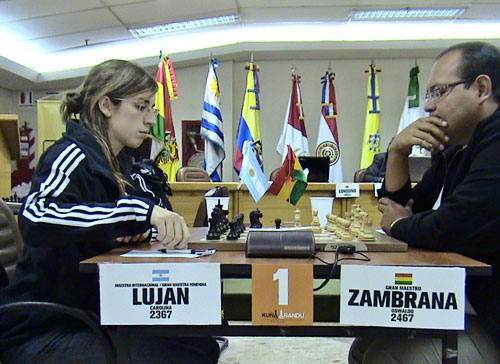 GM Oswaldo Zambrana vs MI Carolina Luján