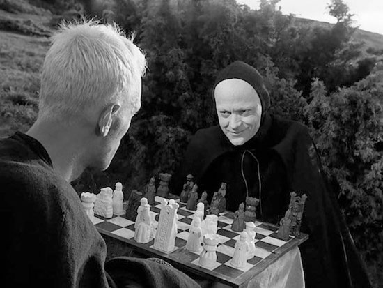 El séptimo sello, de Bergman, la película más conocida de temática ajedrecística.
