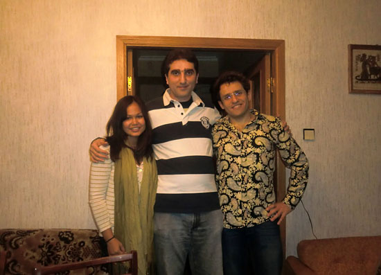 Ashot Nadanian con Arianne Caoili y Levon Aronian en 2011