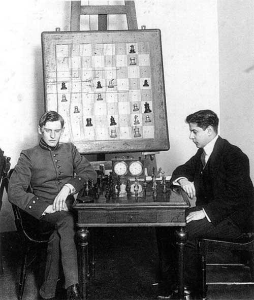 Alekhine y Capablanca San Peterburgo 1913