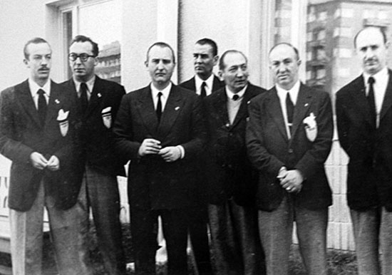 Argentina en Helsinki  1952 Rossetto, Pilnik, Laurens de la FADA, Maderna, Eliskases, Najdorf y Bolbochán