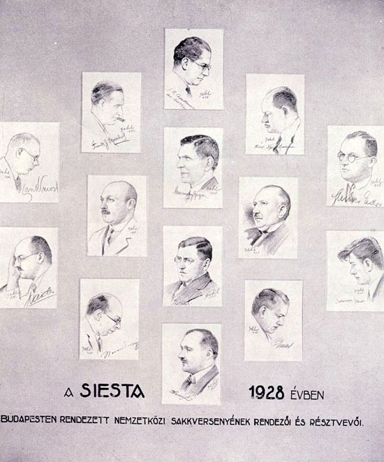Budapest 1928, del libro del torneo