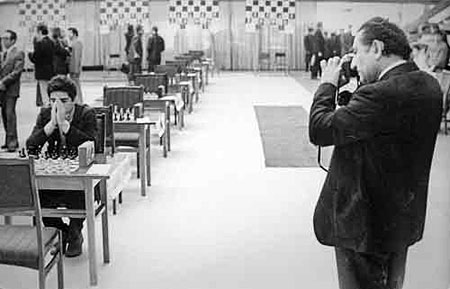 El fot&oacute;grafo Petrosian y Kasparov