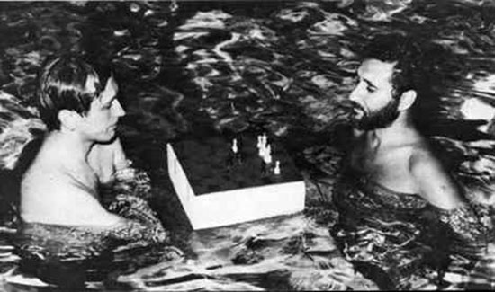 Fischer y Evans, preparación para el match Fischer - Spassky de 1972