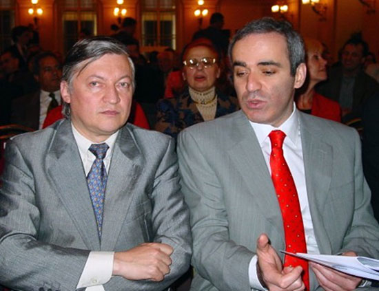 Karpov y Kasparov en 2009