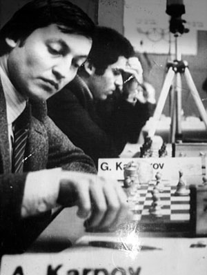 Karpov y Kasparov en Lucerna 1982