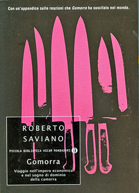 Cartel del libro Gomorra. Roberto Saviano