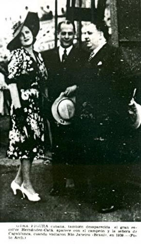 Olga, Capablanca y Alfonso Hernández Catá, Diario de la Marina, 10 de marzo de 1942
