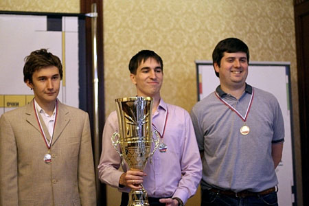 Podio, 2&ordm; Karjakin, Andreikin y Svidler, 3&ordm; 