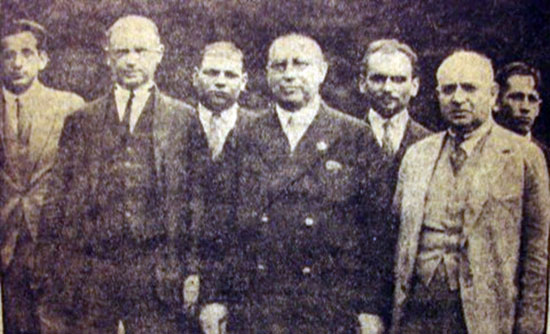 Polonia en la Olimpiada de Hamburgo 1930  Frydman, Tartakower, Rubinstein, Makarczyk y Przepiorka
