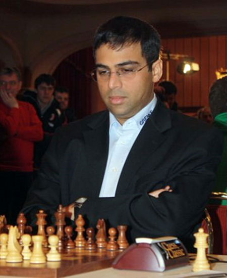 Primer tablero de Baden Baden en 2010, el campeón del mundo Viswanathan Anand