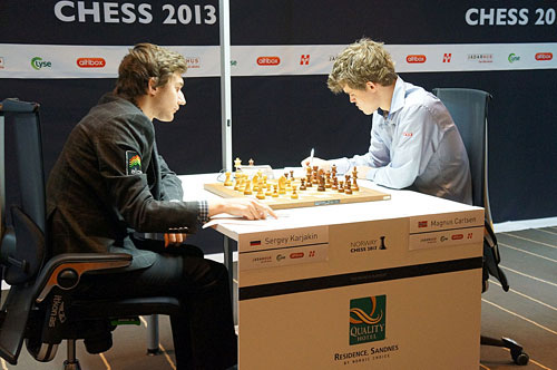 R 5 Karjakin se enfrenta a la elección de Carlsen, la Variante Breyer. Norway 2013