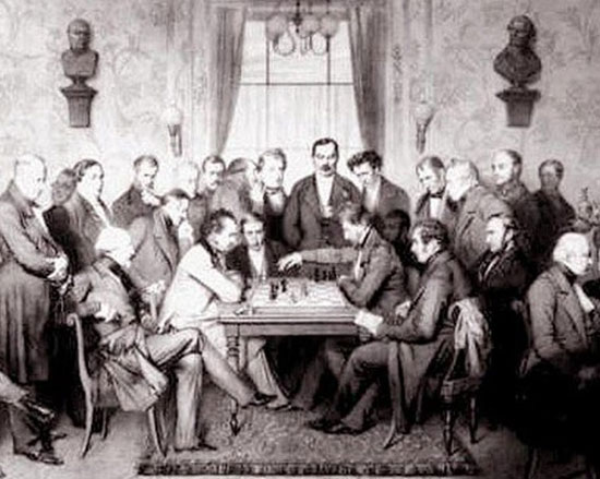 Saint-Amant vs Staunton en el Café de la Régence, 1843
