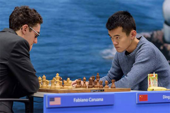 R 7 Caruana vence en el duelo de líderes a Ding Liren