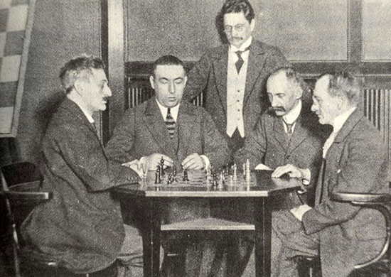 Torneo de Berlín 1918 Lasker, Rubinstein, Schlechter y Tarrasch