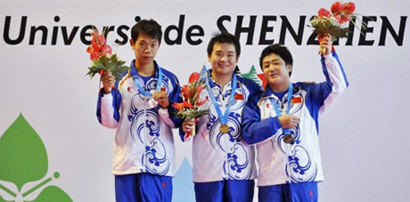 Wang Hao, Li Chao, y Wang Yue. Foto &copy; Sina Chess