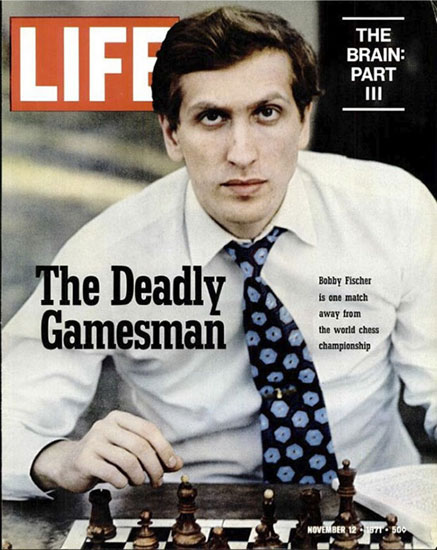 Bobby Fischer en la portada revista LIFE. 12 de noviembre de 1971