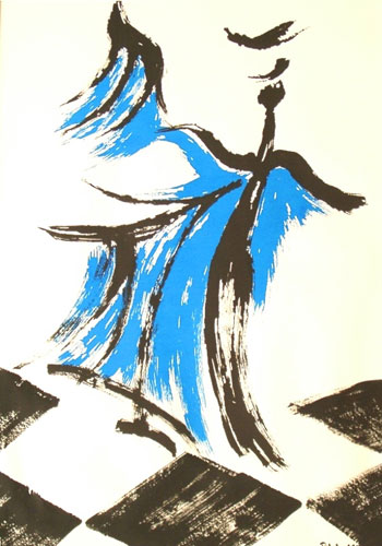 Chess Dancer - Pintura © Elke Rehder Fine Arts