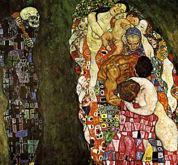 Muerte y vida – pintura de Gustav Klimt