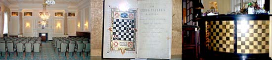La sala de juego del Staunton Memorial, Libro "The Chess Players", detalles restaurante Simpson’s