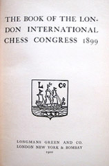 Libro Congreso Internacional Ajedrez Londres 1899
