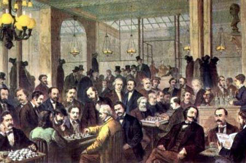 El café de la Régence hacia 1840