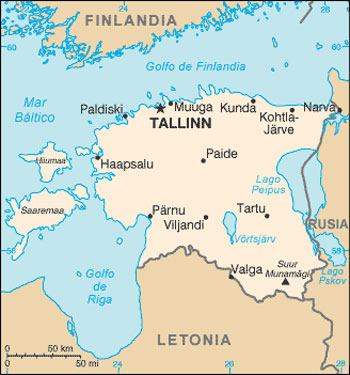Mapa de Estonia