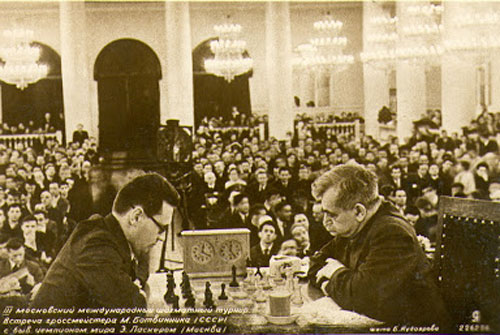Botwinnik y Lasker en Moscú