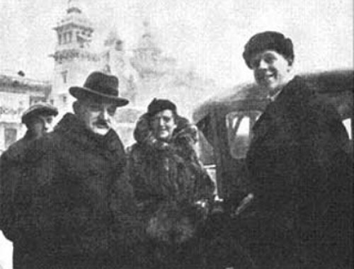 Llegada de Dr. Lasker con su esposa a Moscú en 1935