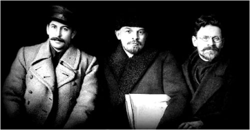 Stalin, Lenin y Trosky