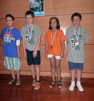 Torneo de Xadrez Concello de Carballedo Gadis-Ribeira Sacra. Podio Sub 12