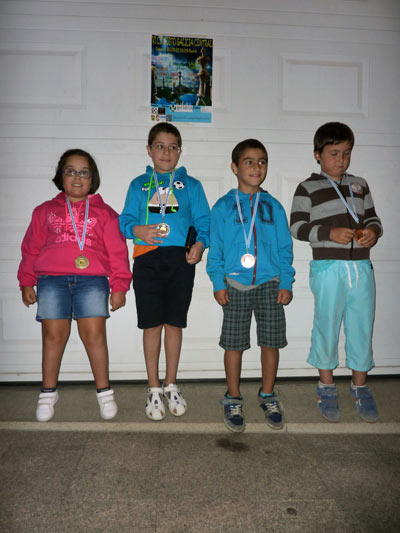 Torneo de Chantada. Círcuito Galicia Central. 2013. Podio Sub 8