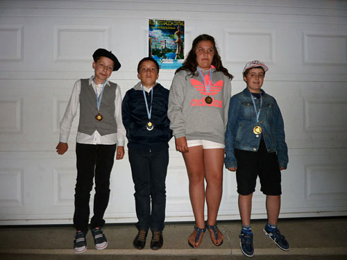Torneo de Chantada. Círcuito Galicia Central. 2013. Podio Sub 12