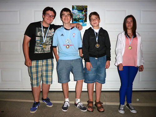 Torneo de Chantada. Círcuito Galicia Central. 2013. Podio Sub 18