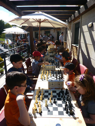 XXI Torneo Xadrez Activo de Lalín. Terrazas sala de juego