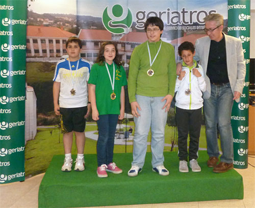XXIV Torneo Xadrez Activo Lalín 2014. Podio Sub 14