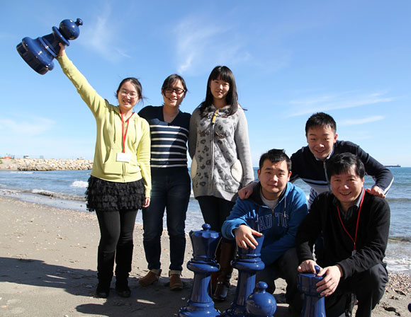 La delegación china en el torneo: Zhongyi Tan, Zhao Yué, Qi Guo, Chao Li, Yi Wei y Jun Xu. Foto: Sophie Triay.
