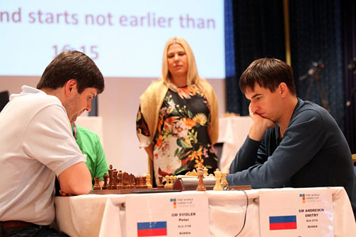 D. Andreikin (Rusia) 2727 - P. Svidler (Rusia) 2746 [A45]