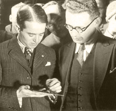 Salo Flohr y Mikahil Botvinnik en 1936