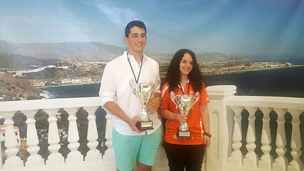 Los Campeones: Julio Suárez (Galicia) y Marta García (Comunidad Valenciana)