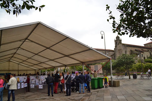 Entrada principal de la carpa del V PonteXadrez