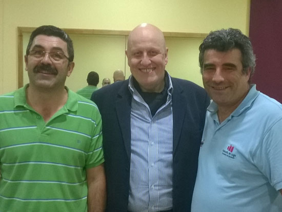 Jesús Del Barrio (autor de la entrevista), Leontxo García y Pablo Castro